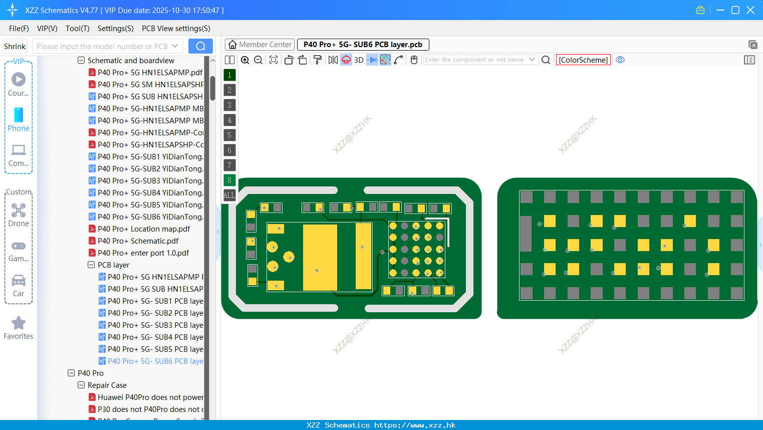 Huawei P40 Pro+ 5G- SUB6 PCB Layer